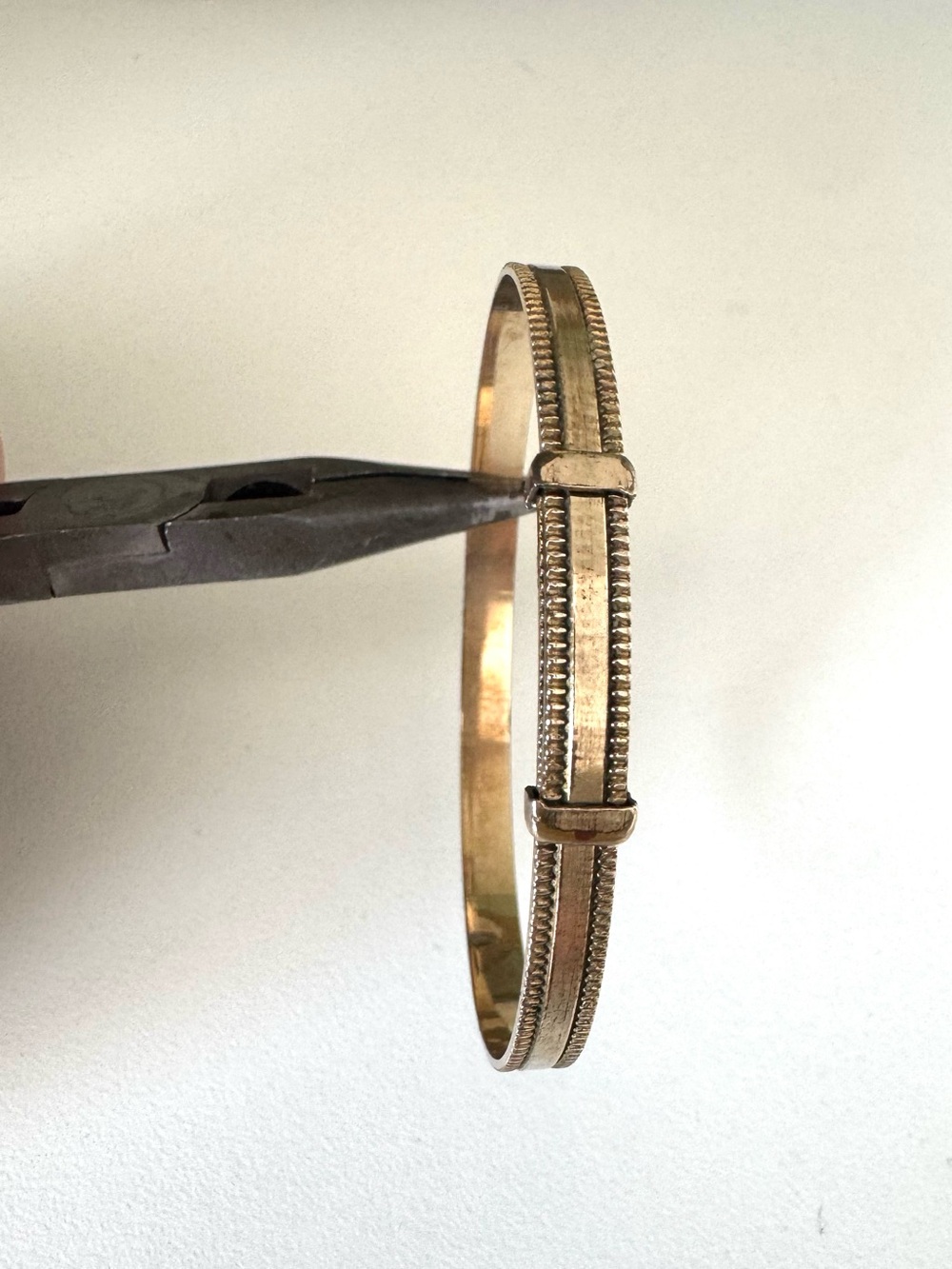 Vintage Gold-Tone Child's Bangle Slip On Bracelet.